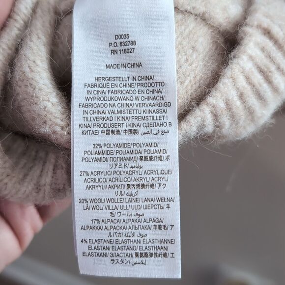 Boden Cream Mini Cable Knit Sweater Dress Sz 2 - Picture 7 of 12